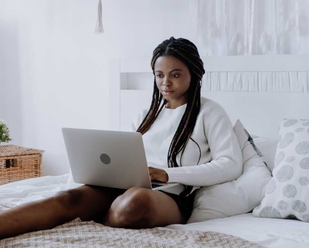 person on laptop